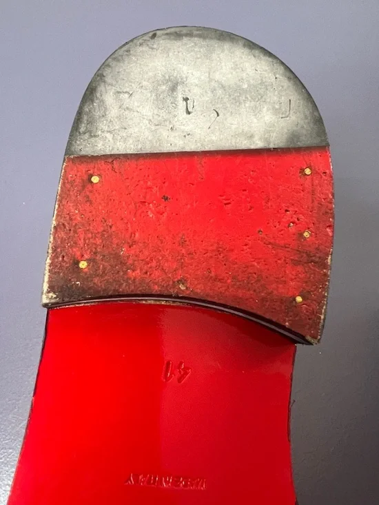 Christian Louboutin Laperouse Flat Black Silver Cap Toe EU 41 - Picture 8 of 14